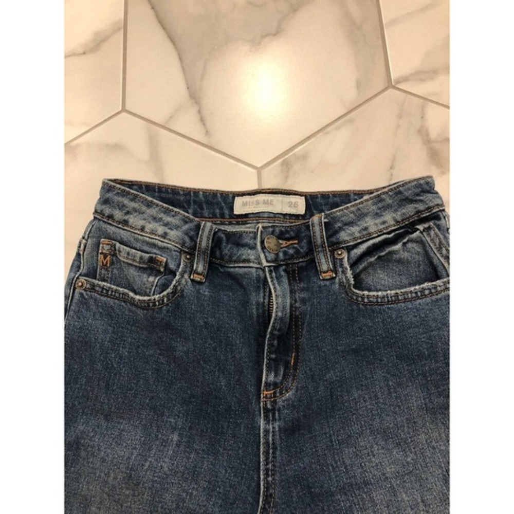 miss me jeans Size / 26 High-Rise Ankle Straight Medium Dark Denim - Picture 4 of 10